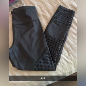 Zyia Black Leggings with Mesh Panels